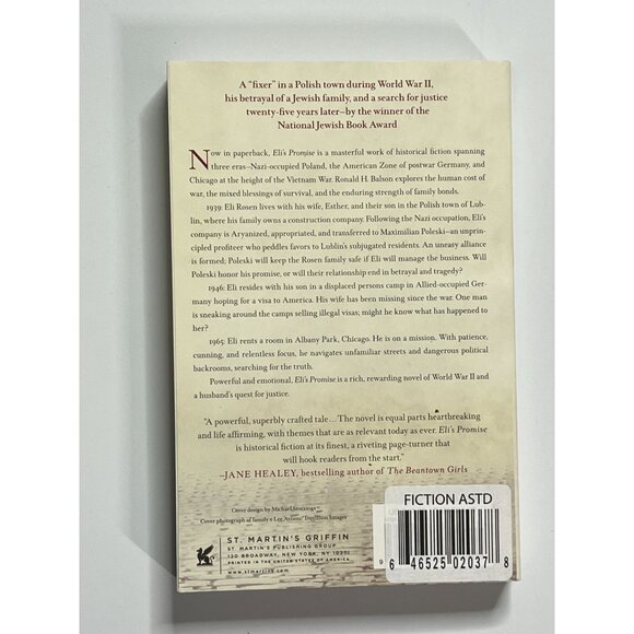 Eli’s Promise Ronald H. Balson WWII Historical Family Saga Book - Picture 6 of 6